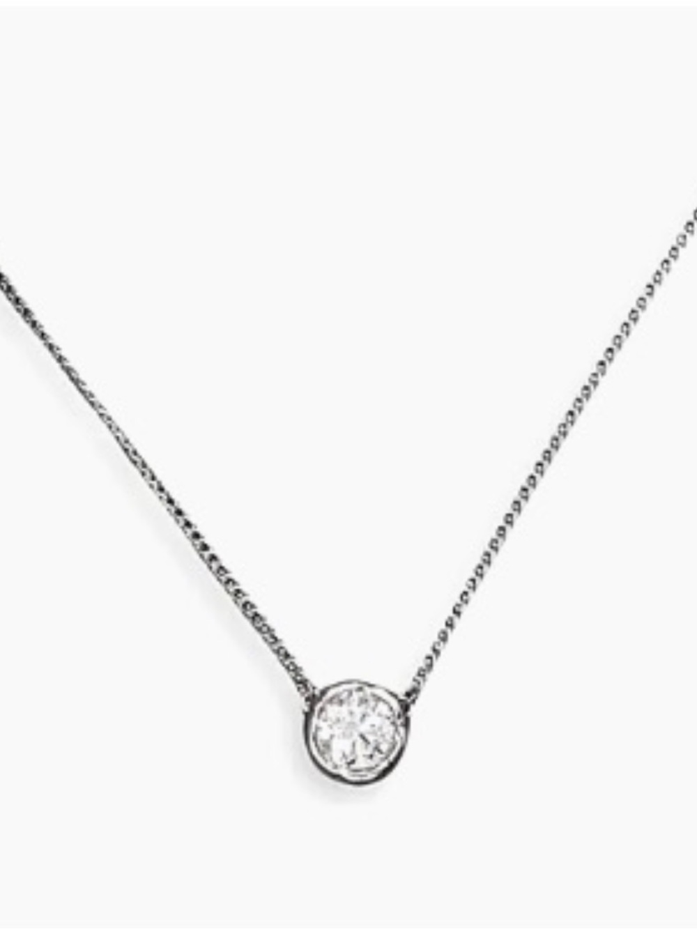 NEW Alexis Bittar Asterales Silver Solitaire C Z Necklace AU13